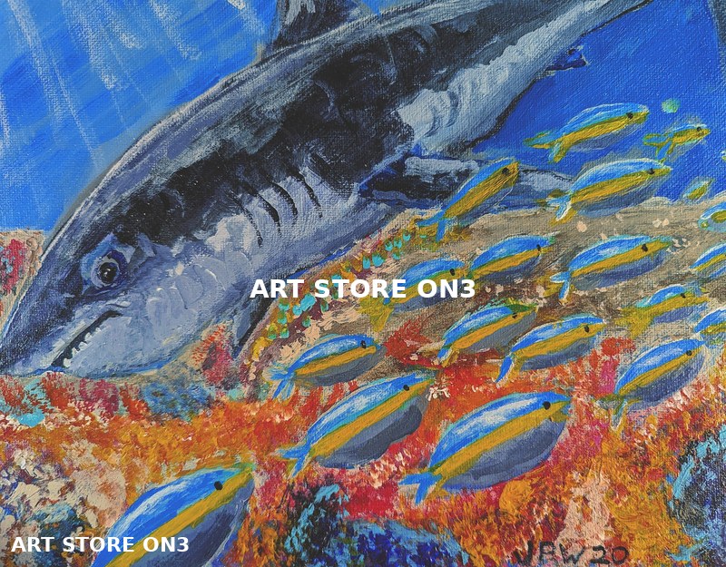 Shark Over Reef