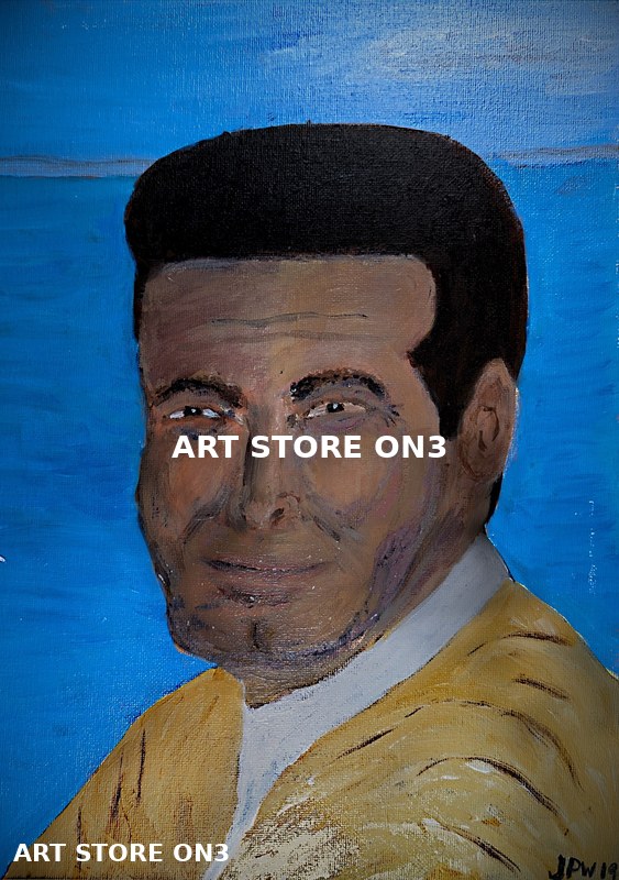 Blue Portrait in Gold