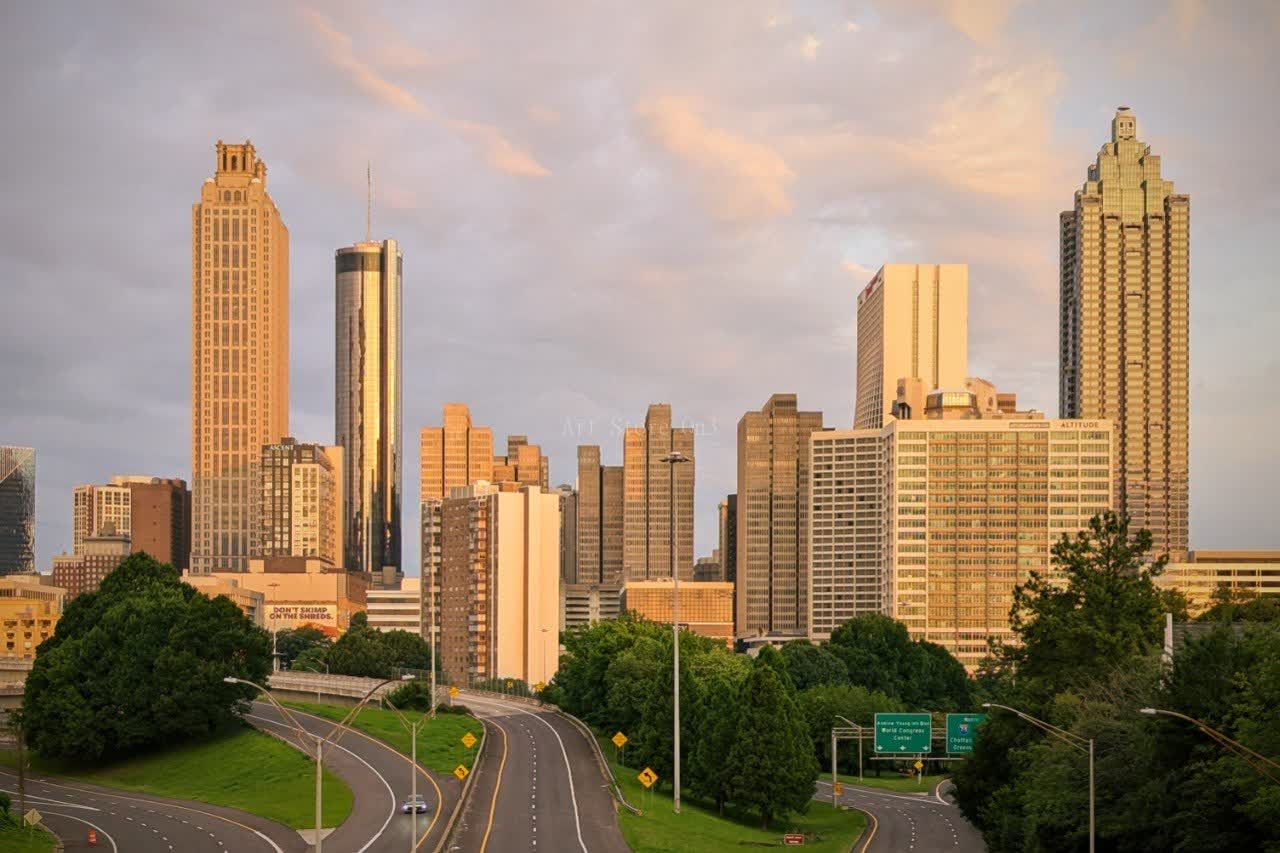 Golden City Skyline - Photography Print, 8.5x11