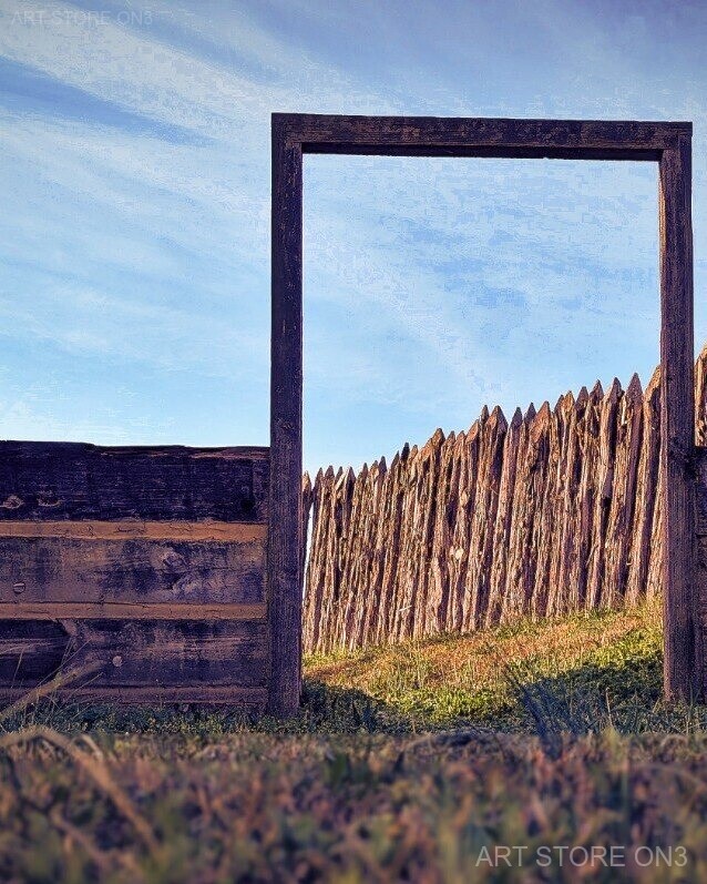 Open Palisade Gate - Photography Print, 8.5x11